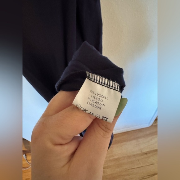 NEW Dayo Women Robe Dress Vegan Leather Waist Wrap Blue Maxi Slit Small NWT - Picture 9 of 9